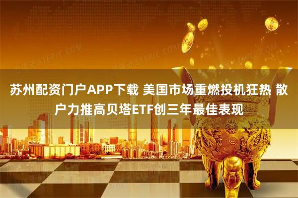 苏州配资门户APP下载 美国市场重燃投机狂热 散户力推高贝塔ETF创三年最佳表现